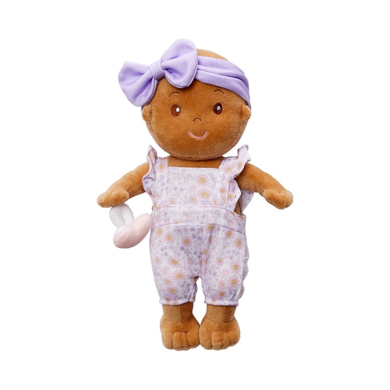 Flower Lilac Gingham Baby in Carrier Snuggle Friend