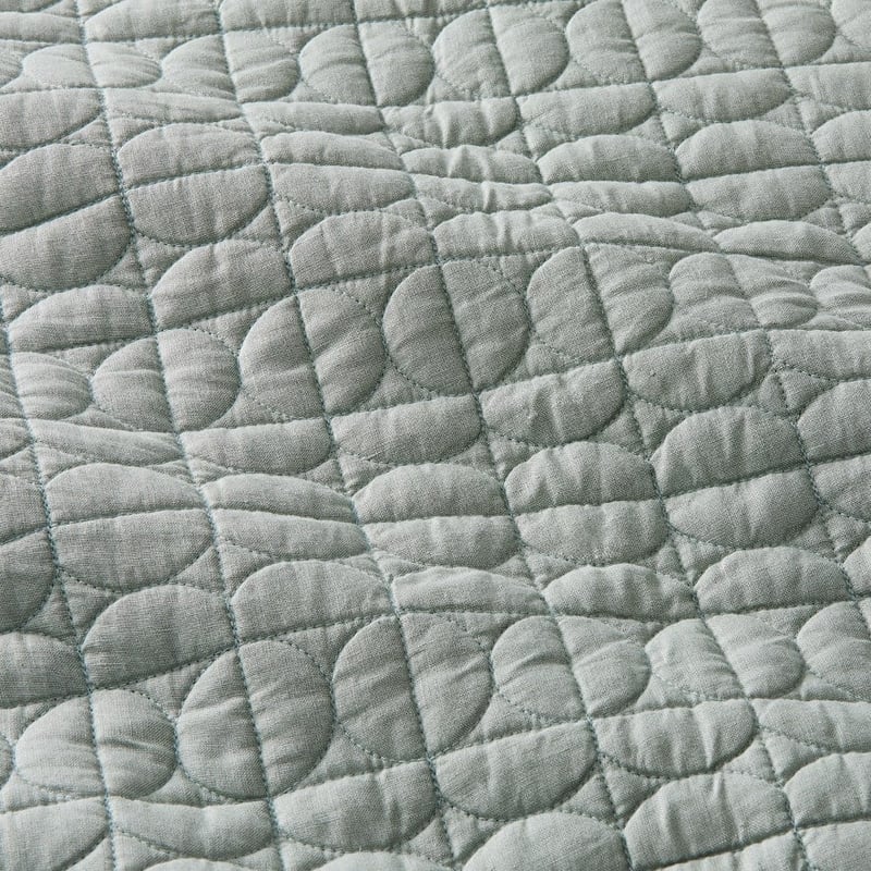 Vintage Washed Linen Quilted Eucalyptus Play Mat 