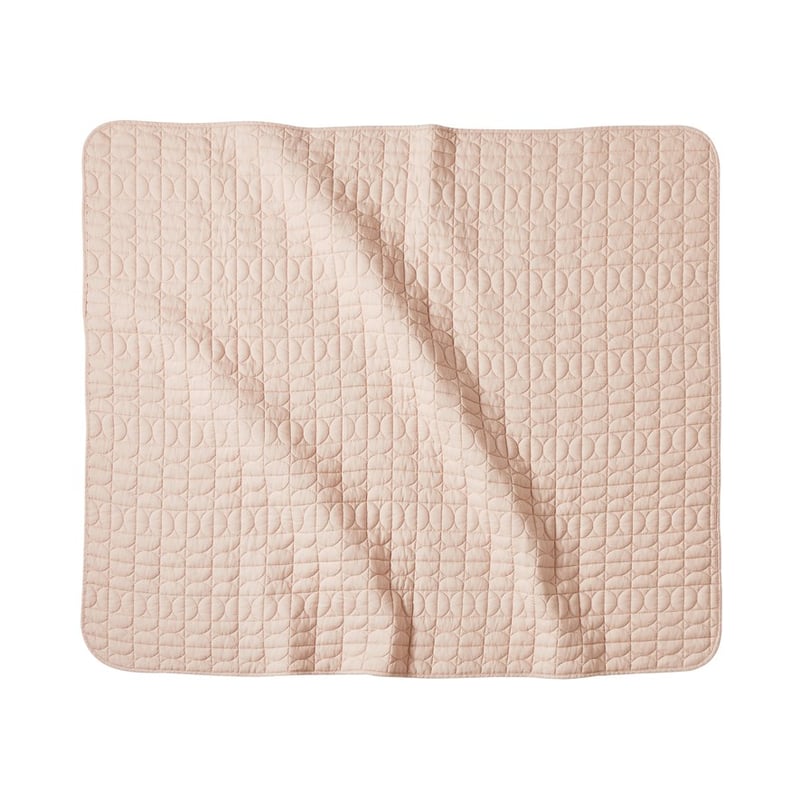 Vintage Washed Linen Nude Pink Quilted Play Mat