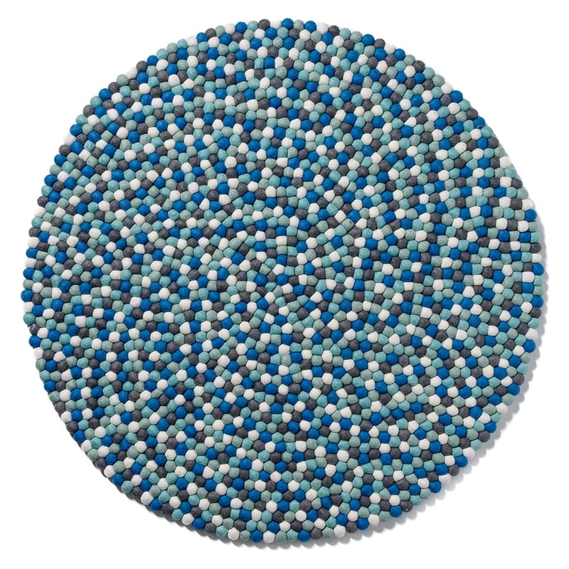 Freckle Rug 100cm Round Blues 