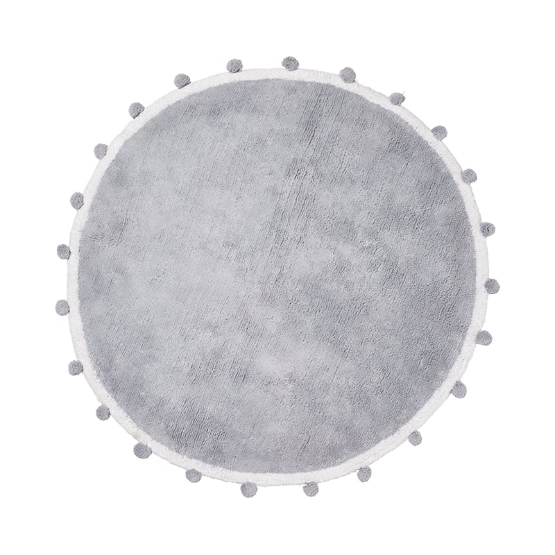 Pom Pom Rug Grey 
