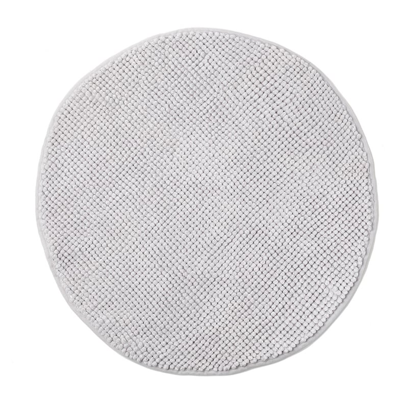 Microplush Bobble Round Bath Mat Grey Marle 