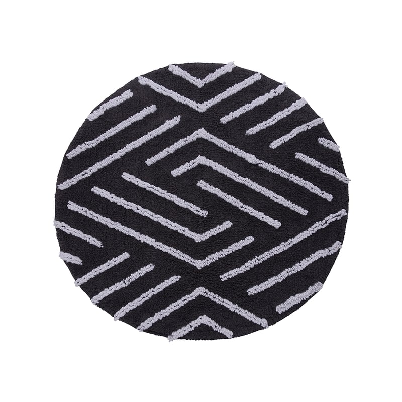 Lido Bath Mat Coal Geo