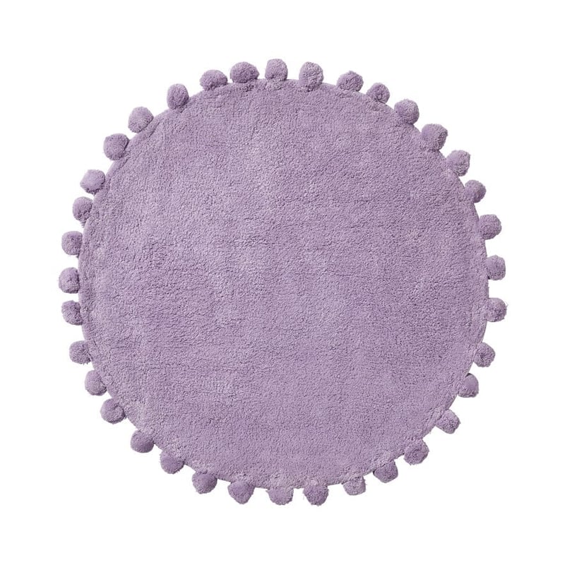 Livia Lilac Pom-Pom Circle Bath Mat