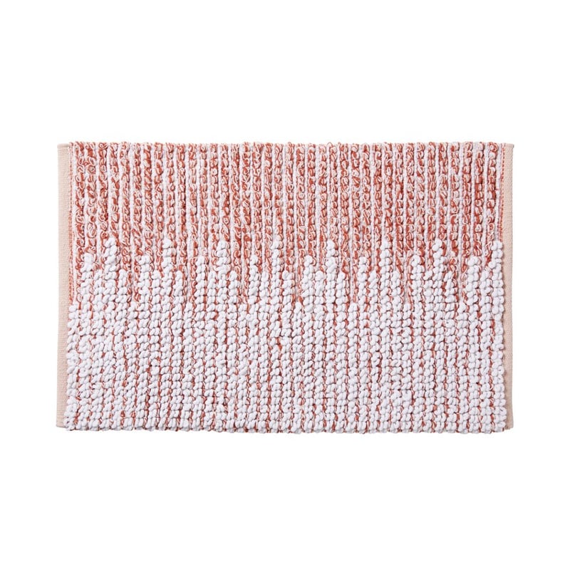 Luxor Textured Cotton Terracotta Bath Mat 