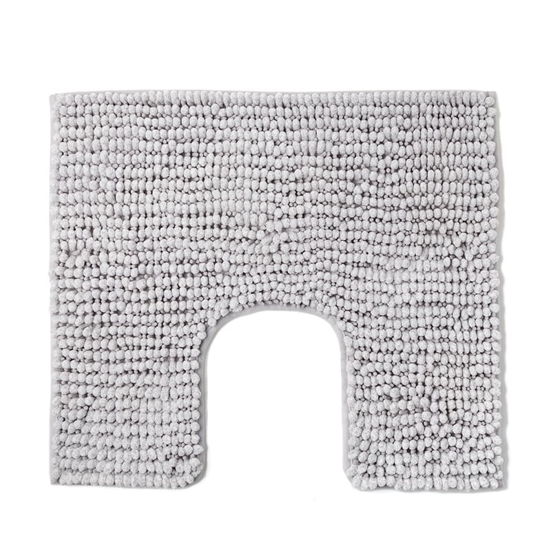 Microplush Bobble Contour Bath Mat Grey Marle