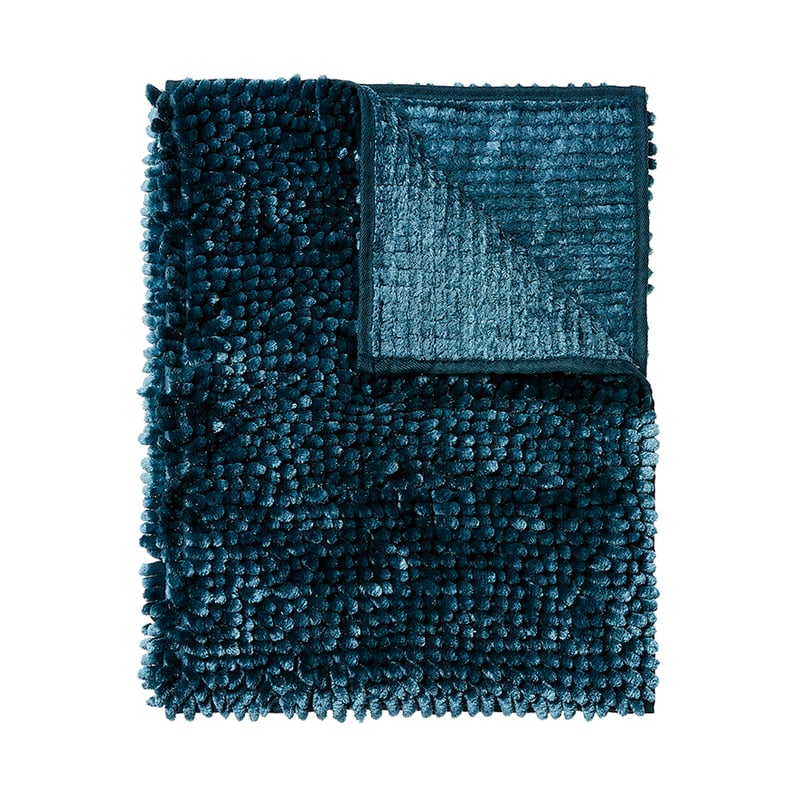 Microplush Luxe Deep Green Bobble Bath Mat