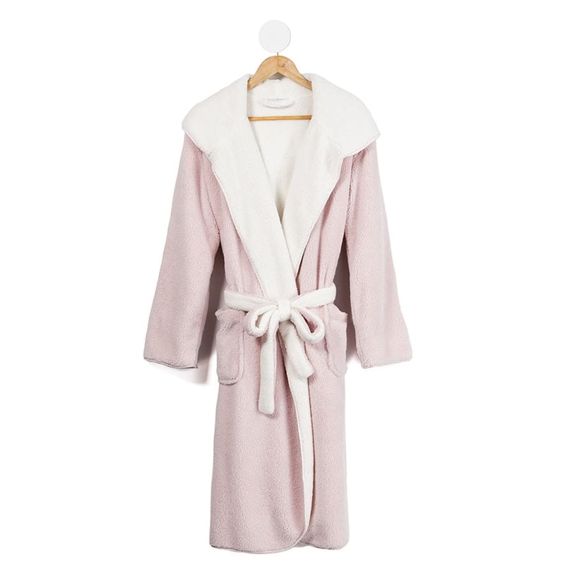 Sherpa Dusty Pink Hooded Bathrobe
