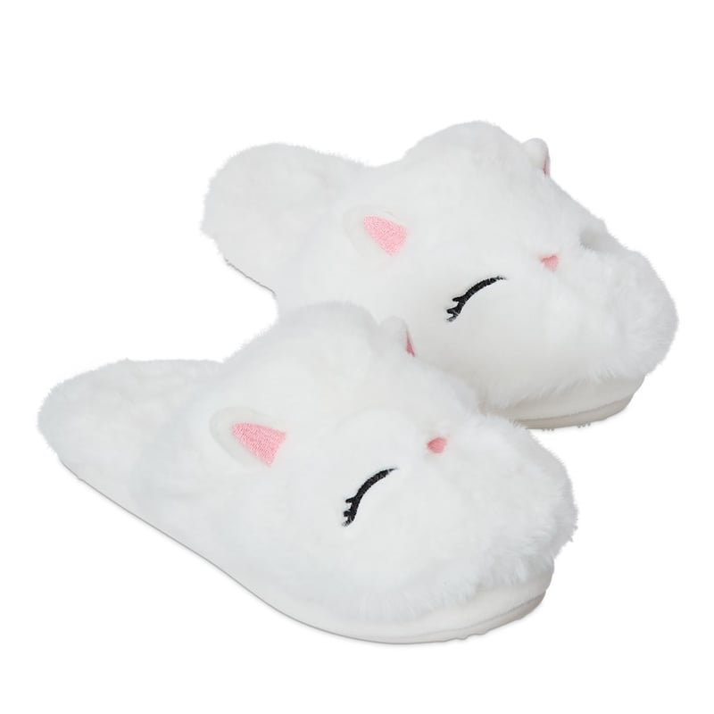 Casper Cat White Novelty Slippers