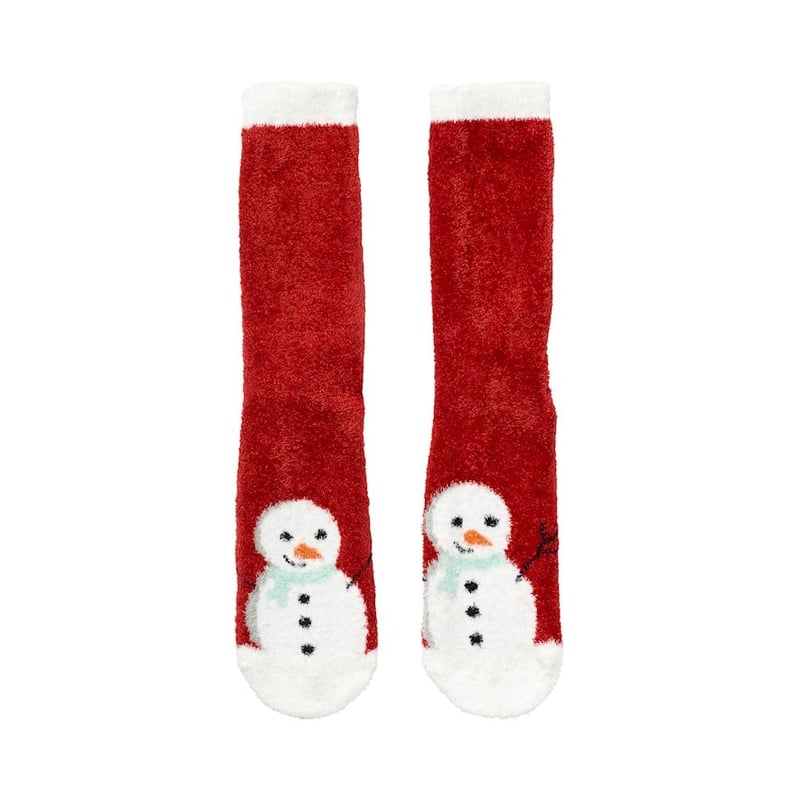 Bed Socks S20 One Size Snowman XMAS