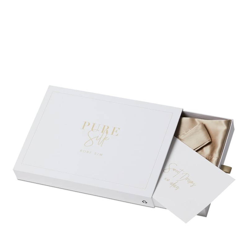 Pure Silk Champagne Bathrobe