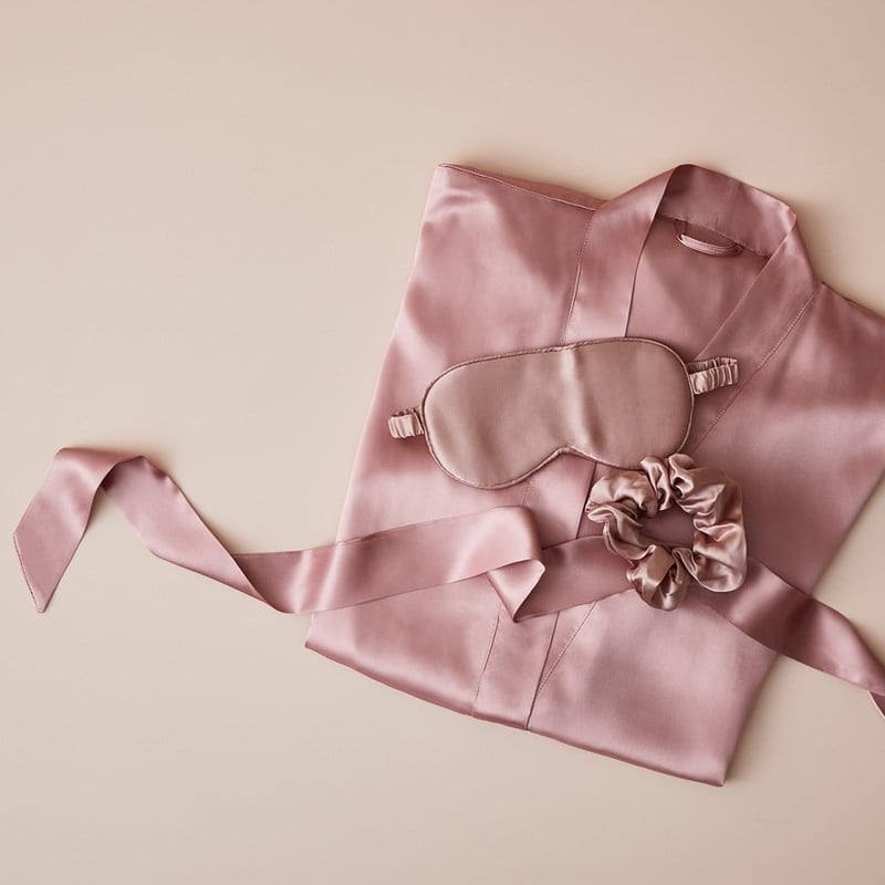 Pure Silk French Rose Bathrobe