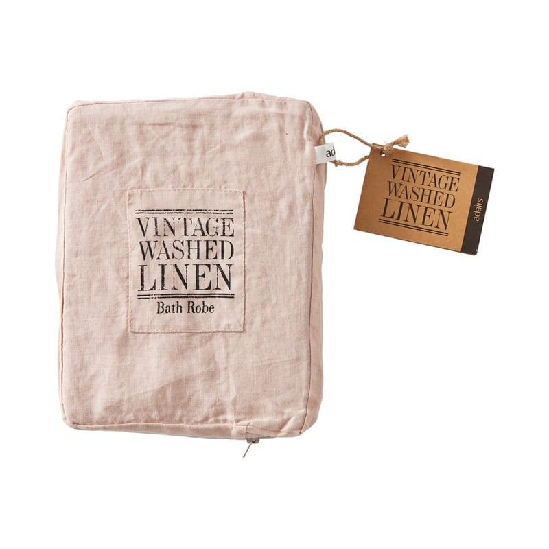 Vintage Washed Nude Pink Linen Robe