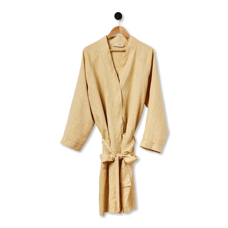 Vintage Washed Linen Sorbet Bathrobe