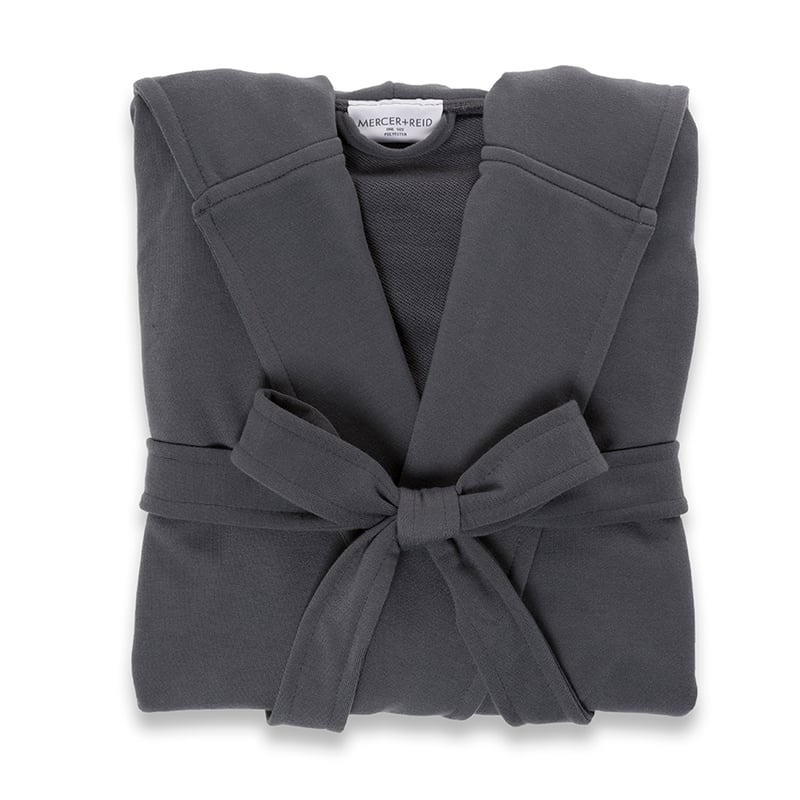 Jersey Hooded Bathrobe Platinum