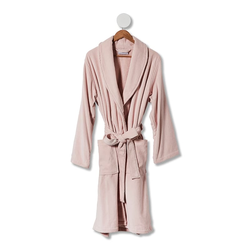 Luxe Cotton Terry Bathrobe Blush Pink