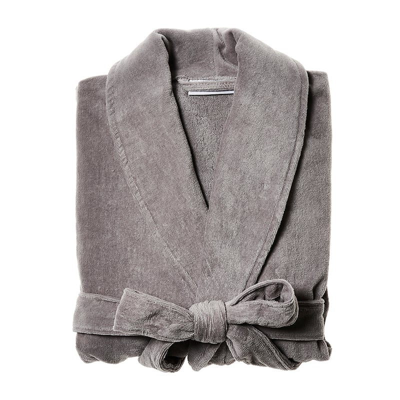 Luxe Cotton Terry Bathrobe Granite