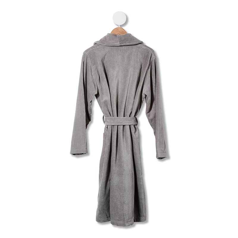 Luxe Cotton Terry Bathrobe Granite