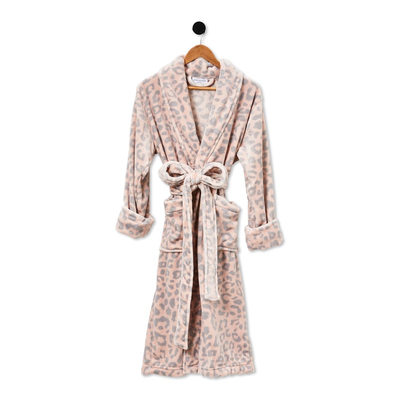 Ultrasoft Blush Leopard Bath Robe