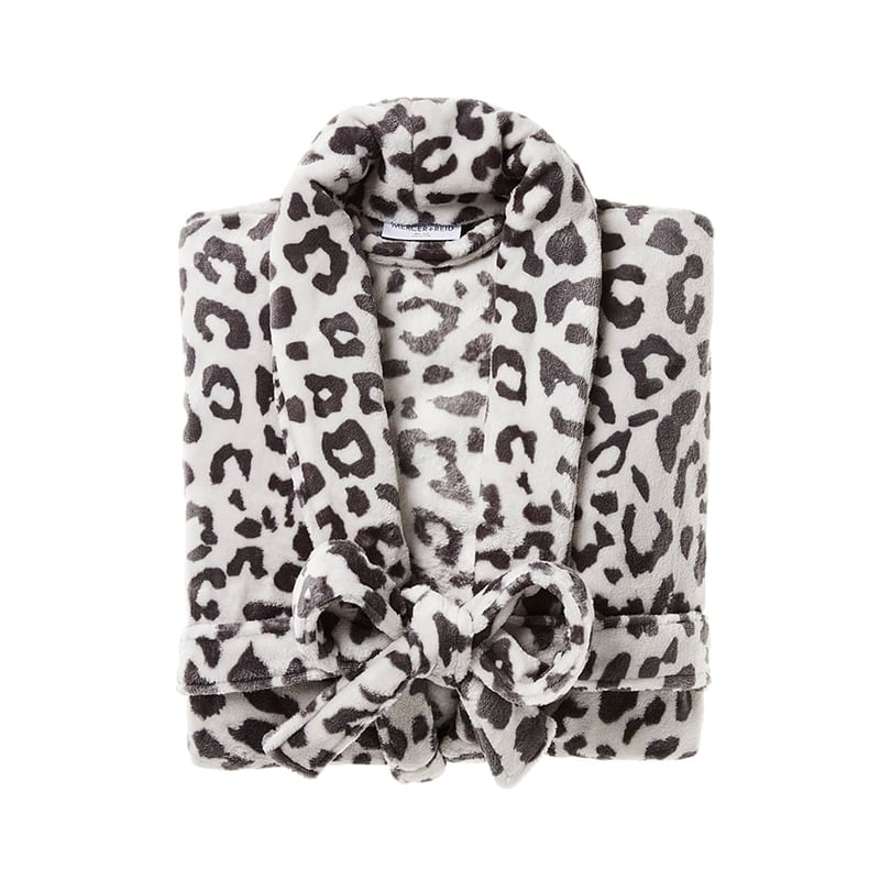 Ultra Soft Leopard Coal Bathrobe