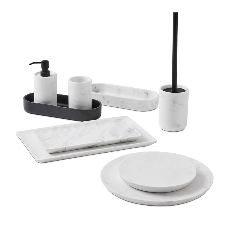 Helsinki White & Black Toilet Brush Holder
