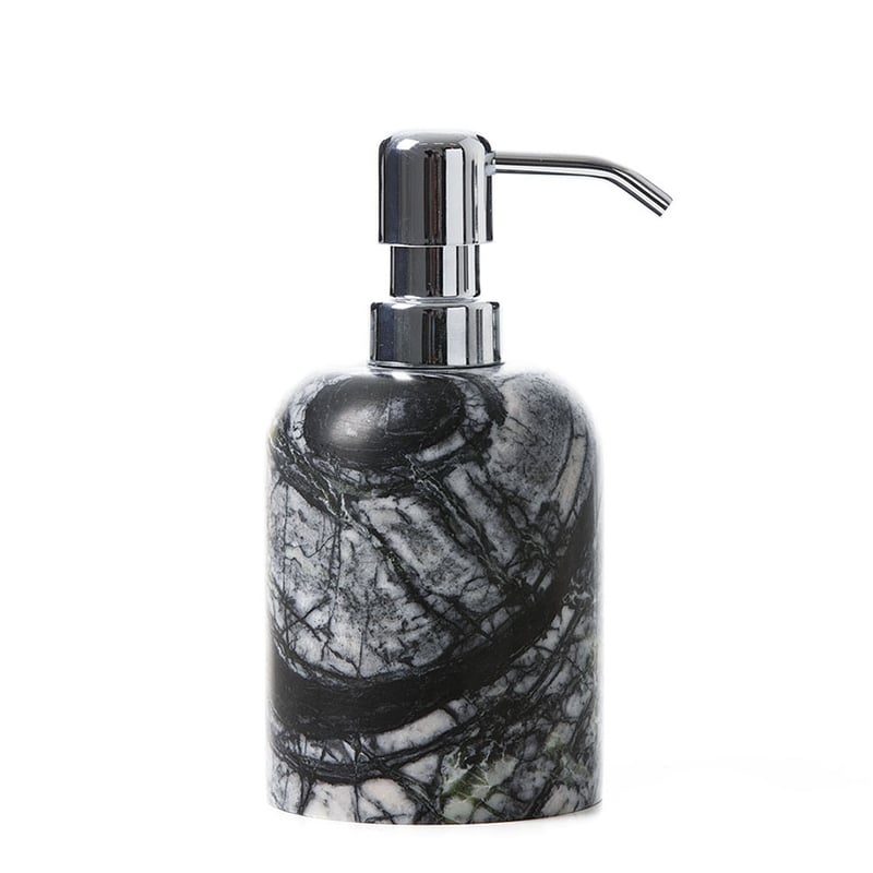 Round Black Marble Separates Bathroom Accessories