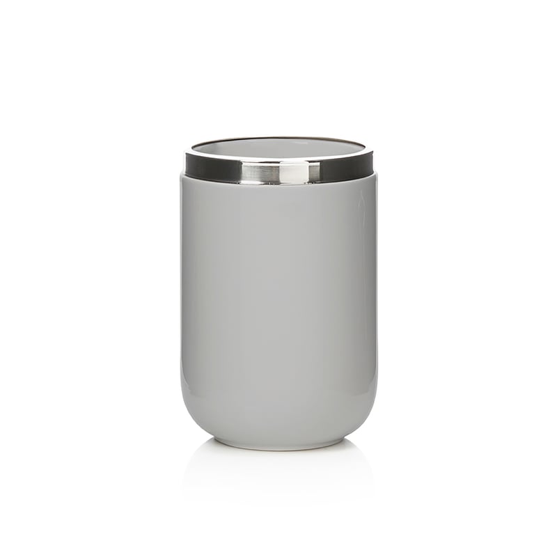 Ollie Bathroom Accessories Grey & Silver