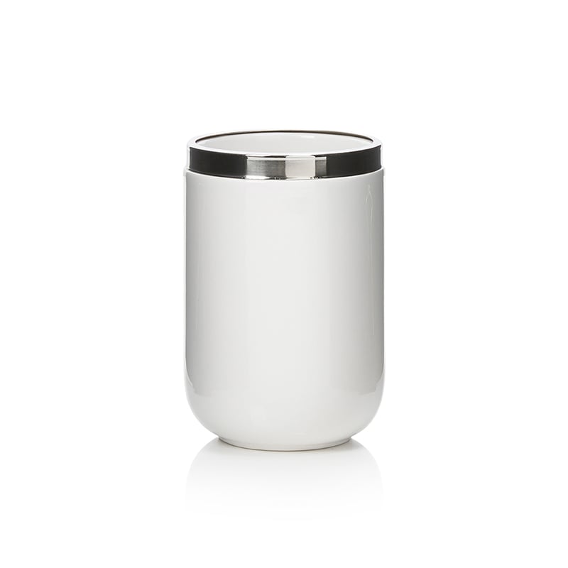 Ollie Bathroom Accessories White & Silver