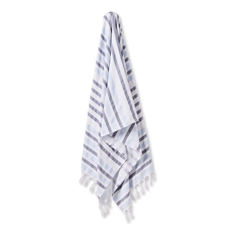 European Turkish Antalya Soft Blue Stripe Beach Towel