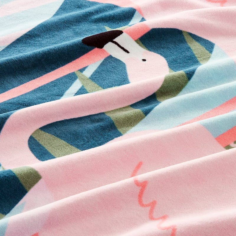 Velour Flamingo Dream Beach Towel  