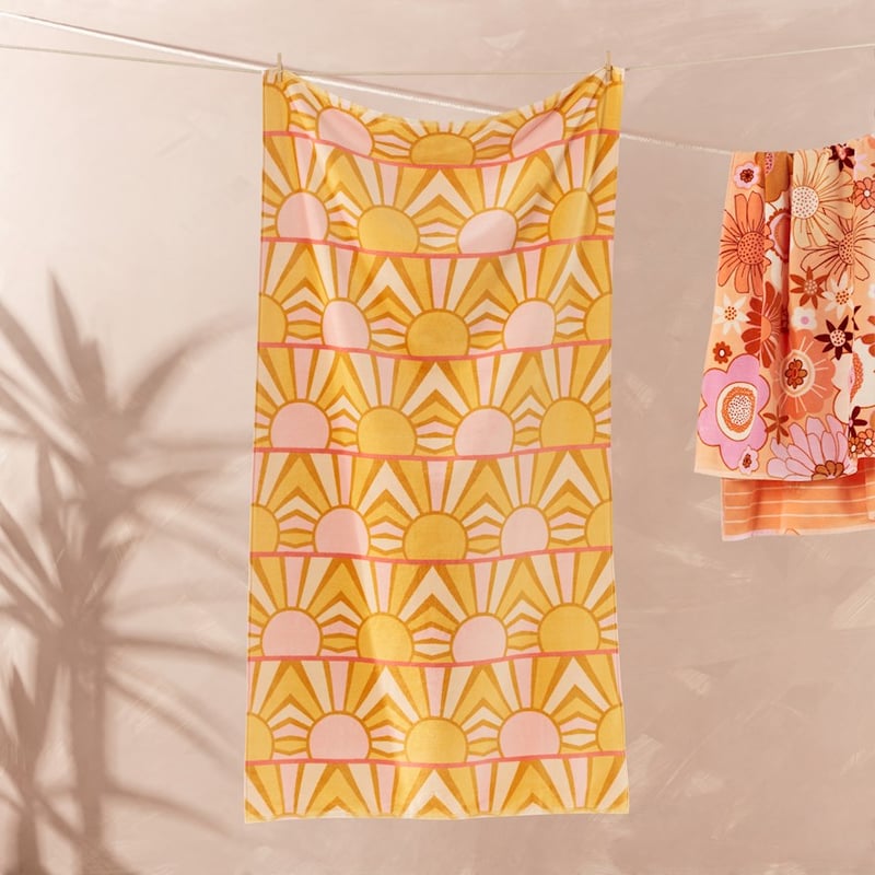 Velour Sun Rays Beach Towel 