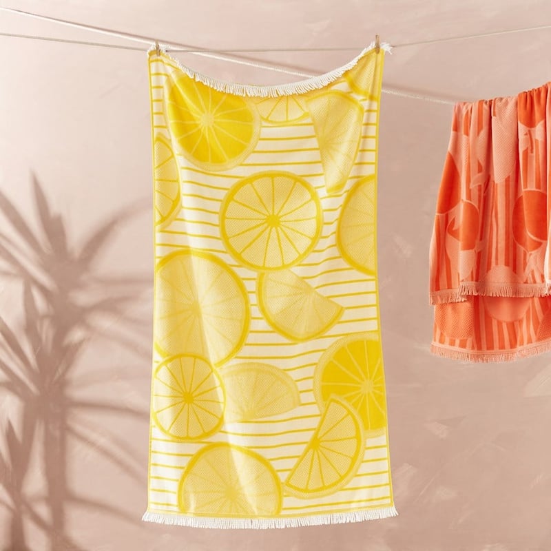 Velour Limonata Yellow Beach Towel 