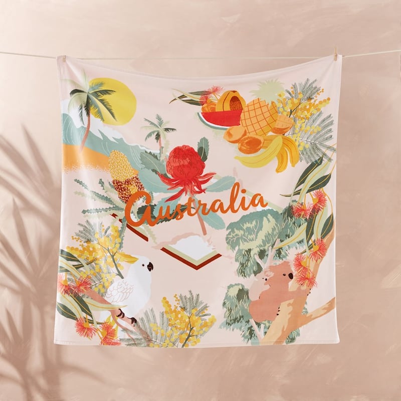 Sand Free Family Retro Australia Beach Towel