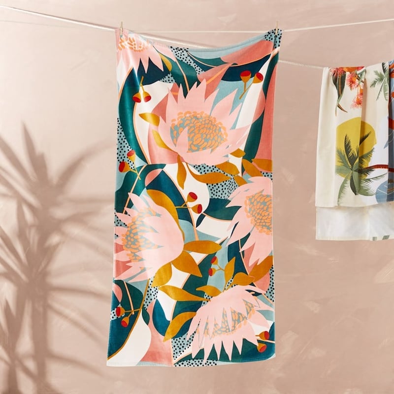 Sand Free Waratah Beach Towel