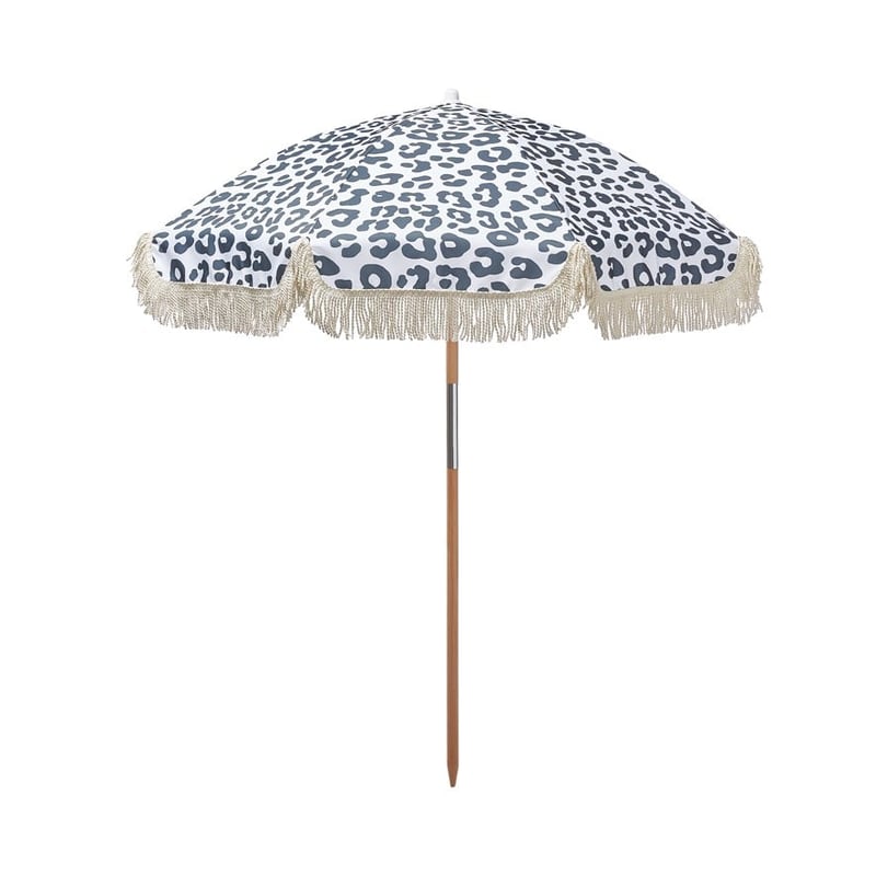 Holiday Black and White Leopard Beach Umbrella 
