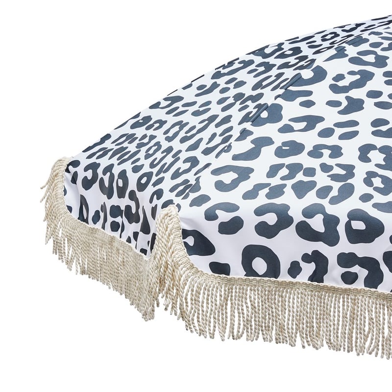 Holiday Black and White Leopard Beach Umbrella 