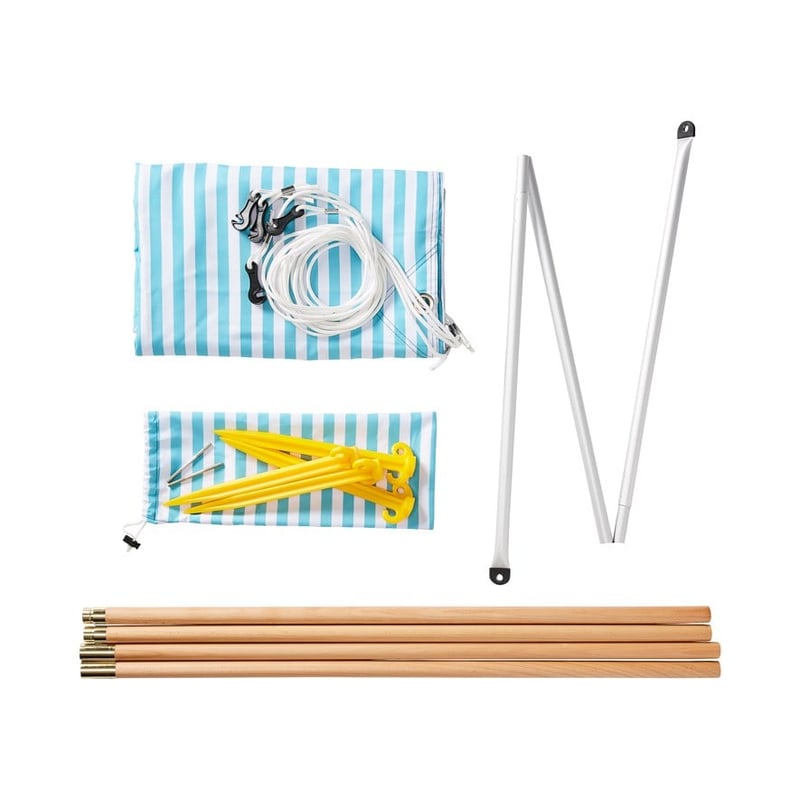 Holiday Aqua Stripe Beach Tent 