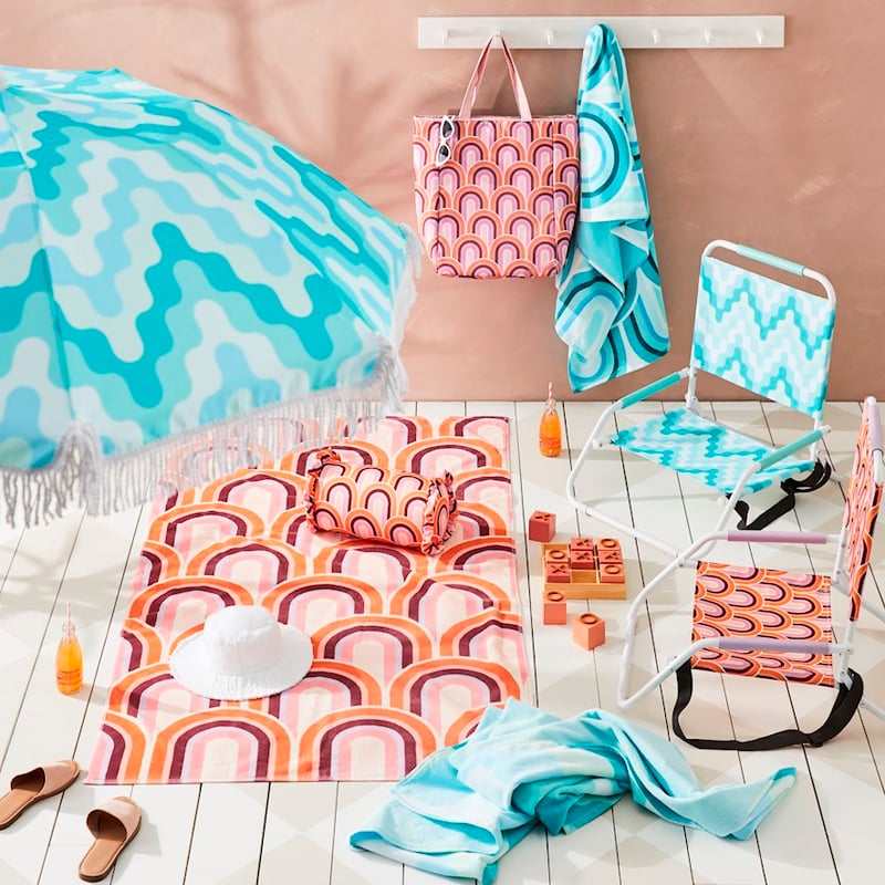 Beach Retro Rainbow Pinks Chair 