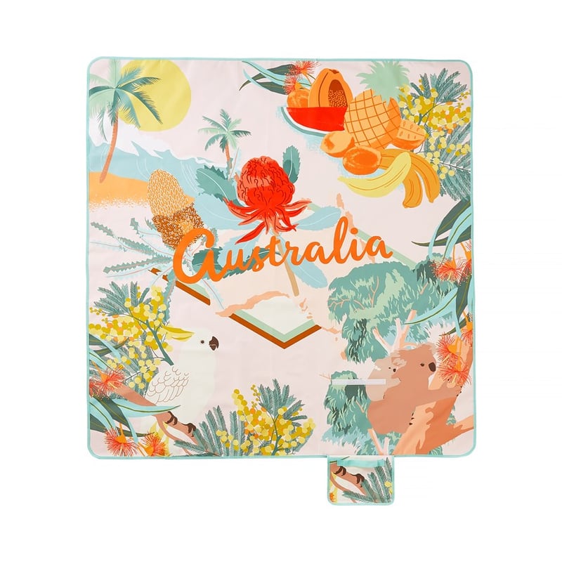 Retro Australia Picnic Rug 