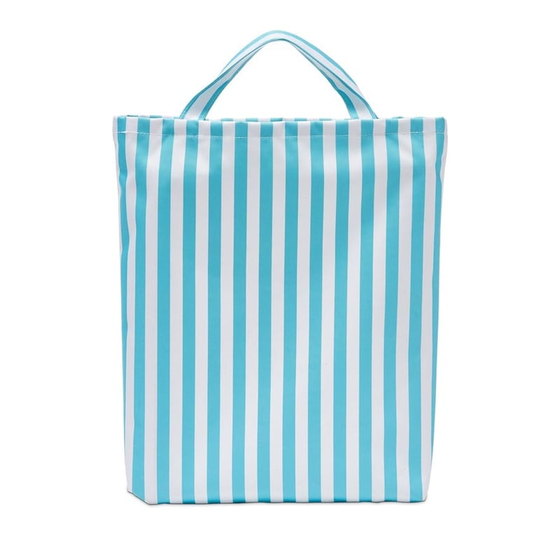 Beach Aqua Stripe Stool 