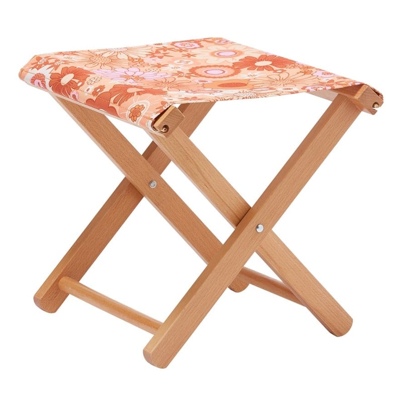 Beach Retro Floral Stool 