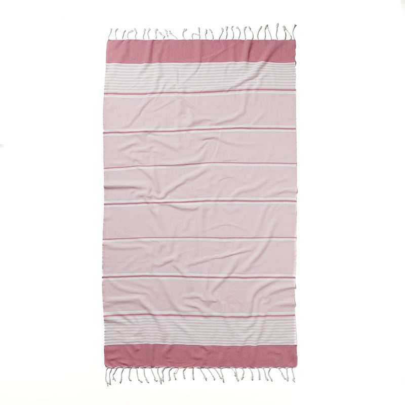 Pink Stripe Turkish Peshtemal Towel