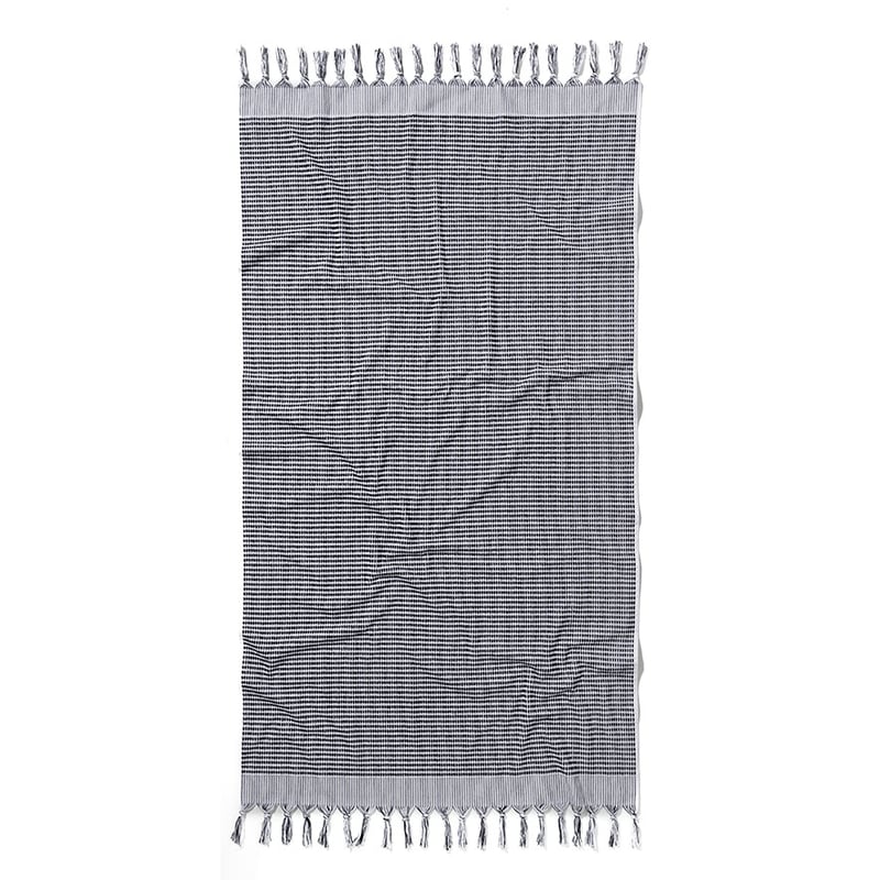European Coal & White Bobble Textured Velour Beach Towel