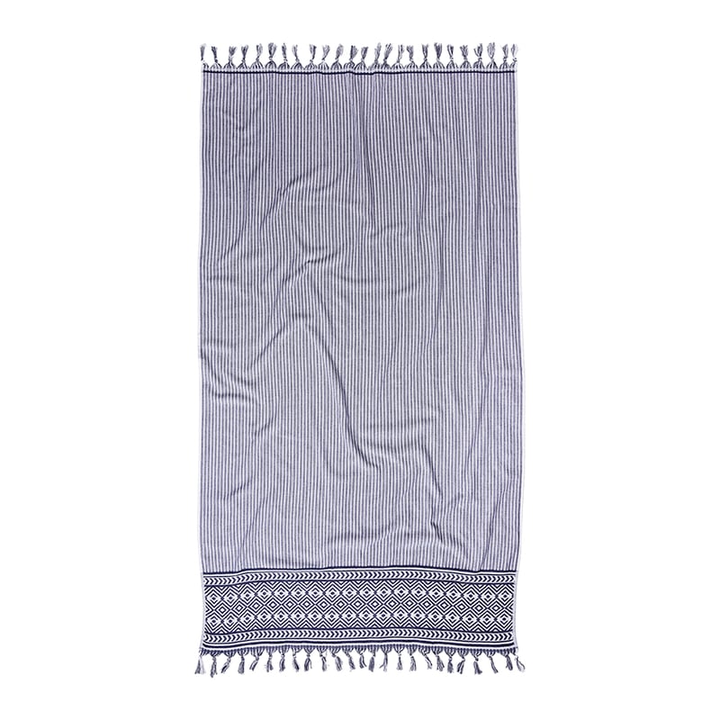 European Beach Towel Zulu Stripe Navy