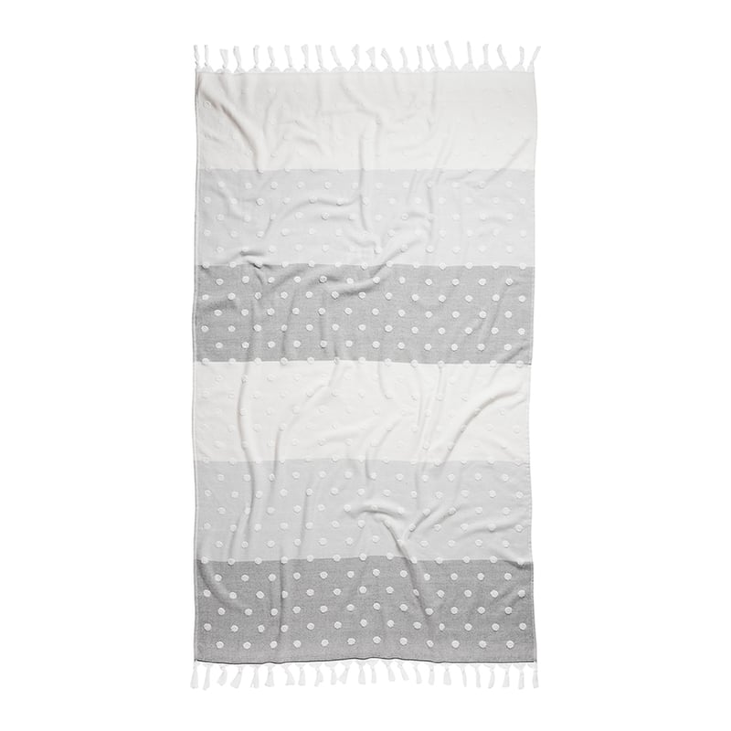 European Polka Dot Beach Towel Grey 