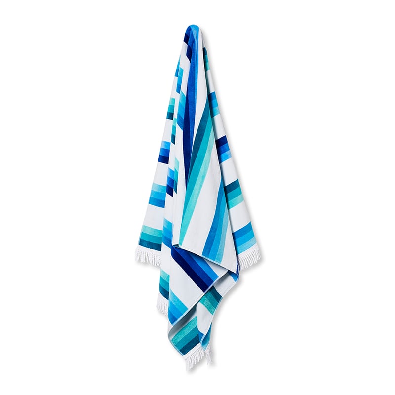 Velour Beach Towel Clovelly Blue 