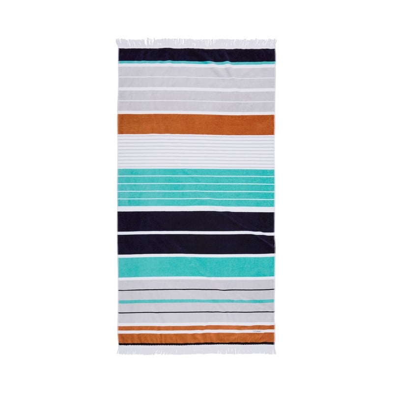 Melba Stripe Velour Beach Towel