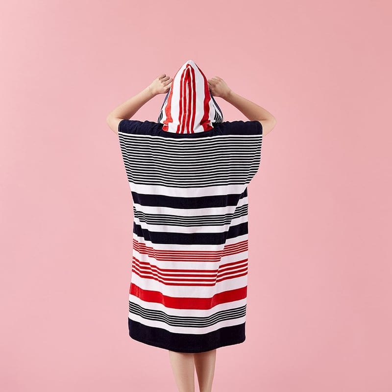 Positano Stripe Hooded Beach Towel 