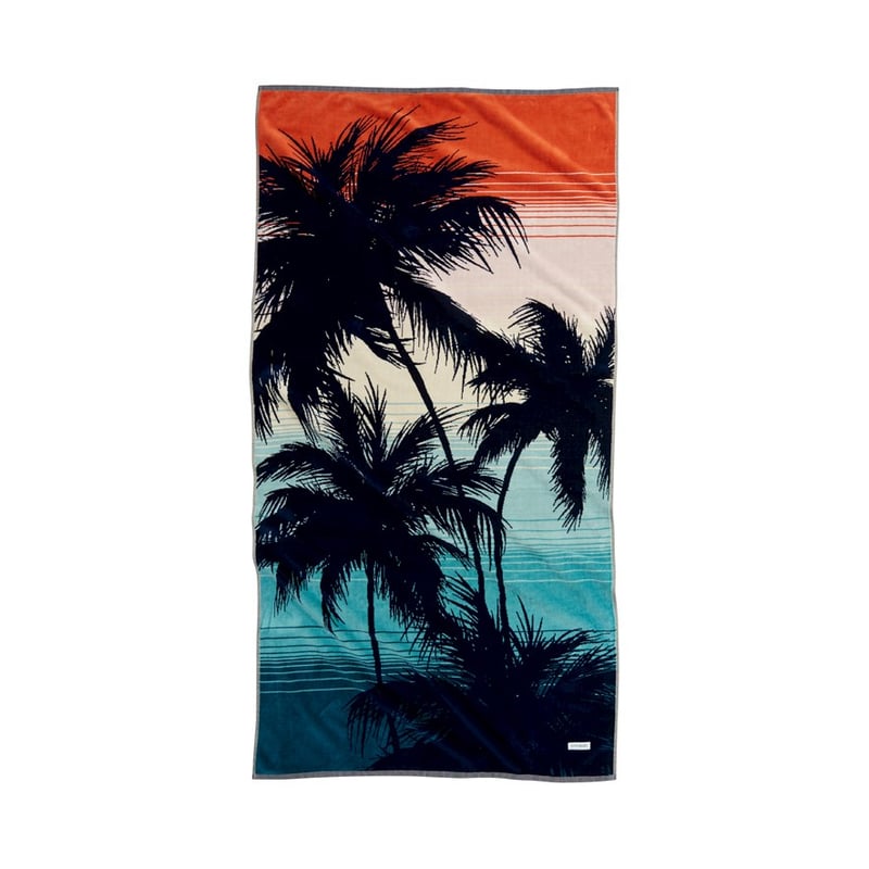 Retro Palm Velour Beach Towel