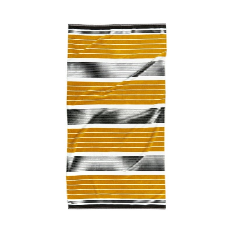 Seaport Mustard Velour Beach Towel